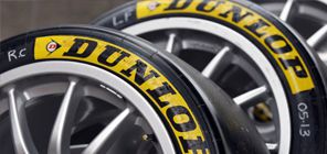 dunlop tire stickers close up