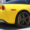 yellow continental tire stickers - corvette c6 - chevy