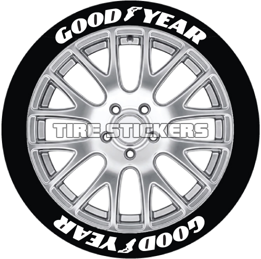 GOODYEAR - White Tire Letters - Tire Lettering Kit