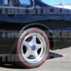 Tire Stickers Red Line Stripe on Tire