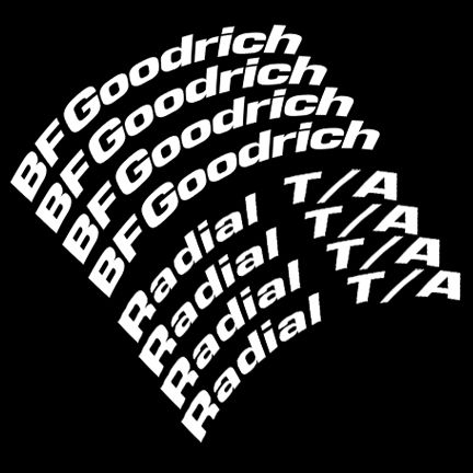 BFGoodrich Radial T/A Tire Lettering