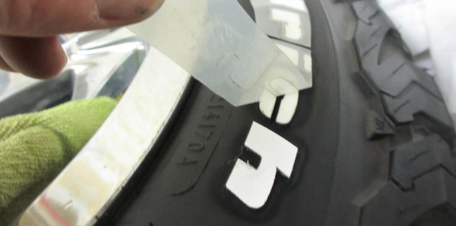 how to make tire lettering