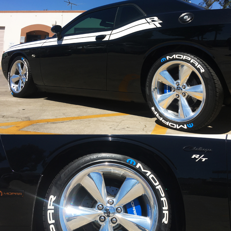 Dodge challenger shop tire stickers