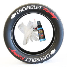 Chevrolet Racing Tire Stickers - white with red