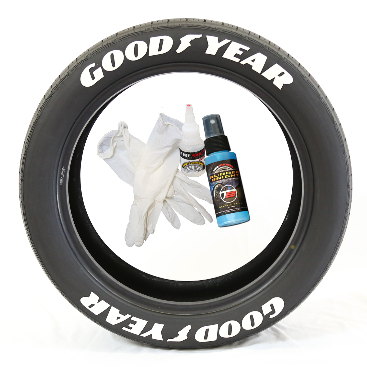 GOODYEAR - White Tire Letters - Tire Lettering Kit