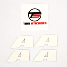 Tire Lettering - Letter A - white