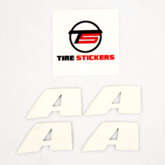 Custom Tire Lettering Stickers – Reflective Text – Separated Letters – No Adhesive
