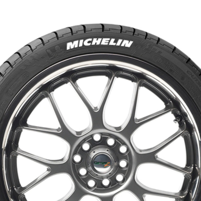 Michelin ps2 white Letters TIRE STICKERS COM