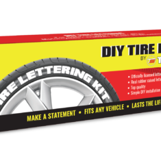 retail box tire lettering