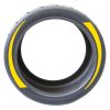 Slanted Tire Flare - YELLOW - tire stickers flares