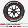 CAMARO SS Tire Stickers - White/Red