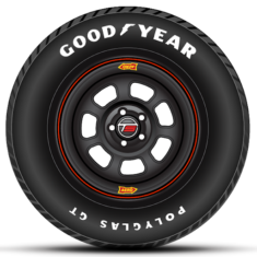  Tire Stickers Goodyear - Accessoire d'appoint pour Le